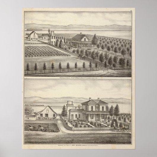 Farrelly, Mathews Residenzen, Bauernhöfe Poster (Vorne)
