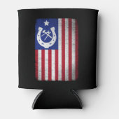 Farrier American Flag Horseshoe Horseshoeing Dosenkühler (Vorderseite)