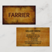Farrier Antique Brushed Business Card Visitenkarte (Vorne/Hinten)