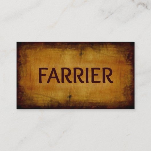 Farrier Antique Brushed Business Card Visitenkarte (Vorderseite)