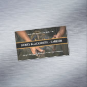 Farrier Blacksmith Horseshoeing Trimming Foto Magnetische Visitenkarte (Beispiel)