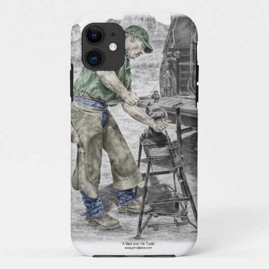 Farrier Blacksmith mit Anvil Case-Mate iPhone Hülle (Rückseite)