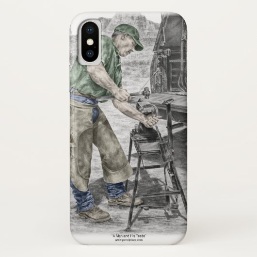 Farrier Blacksmith mit Anvil Case-Mate iPhone Hülle (Rückseite)