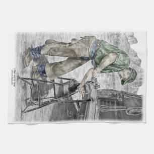 Farrier Blacksmith mit Anvil Geschirrtuch