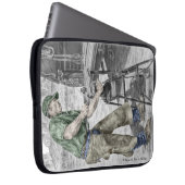 Farrier Blacksmith mit Anvil Laptopschutzhülle (Vorne Rechts)