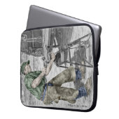 Farrier Blacksmith mit Anvil Laptopschutzhülle (Vorderseite Links)