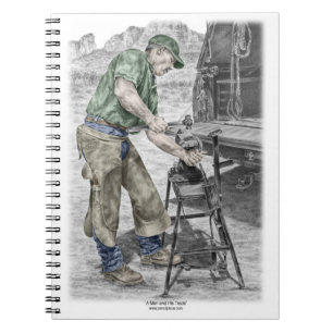 Farrier Blacksmith mit Anvil Notizblock