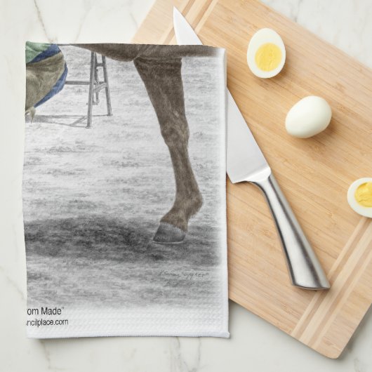 Farrier Blacksmith Shoeing Horse Geschirrtuch (Viertel Falte)