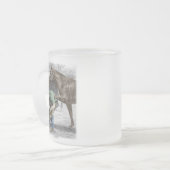 Farrier Blacksmith Shoeing Horse Mattglastasse (Vorderseite Links)