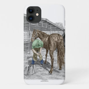 Farrier Blacksmith Trimming Horse Hoof Case-Mate iPhone Hülle