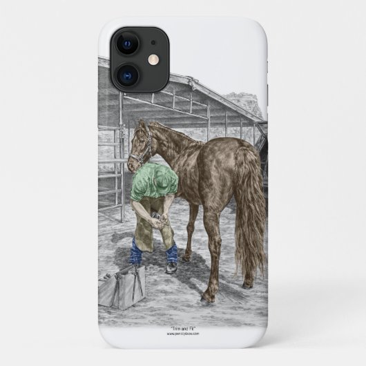 Farrier Blacksmith Trimming Horse Hoof Case-Mate iPhone Hülle (Rückseite)
