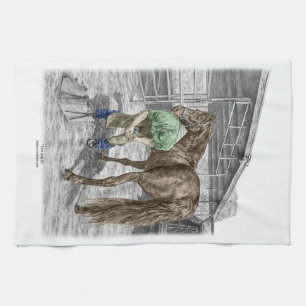 Farrier Blacksmith Trimming Horse Hoof Handtuch