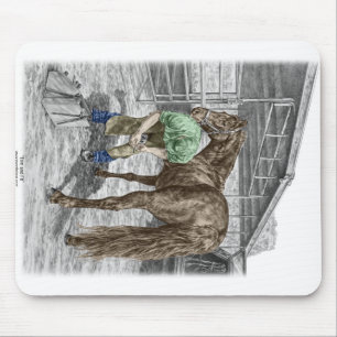 Farrier Blacksmith Trimming Horse Hoof Mousepad