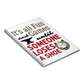 Farrier Fun and Games bis jemand einen Shoe verlie Notizblock (Rechte Seite)