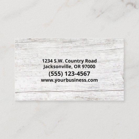 Farrier Horseshoe Service Wood Visitenkarte (Rückseite)