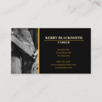 Farrier - Horseshoeing + Barefoot Trim, Black+Gold
