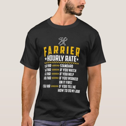 Farrier Hourly Rate Loves Blacksmith Labor Rates T-Shirt (Vorderseite)
