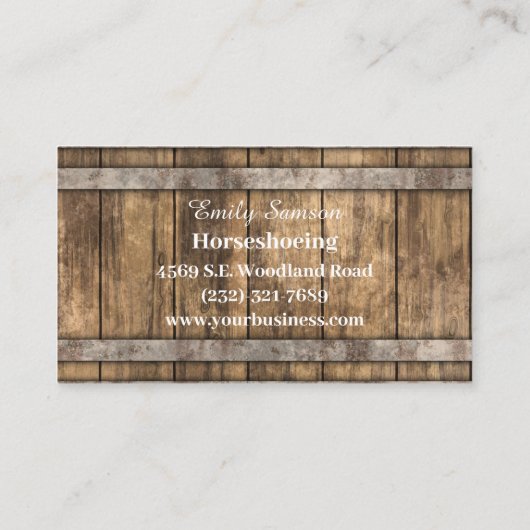 Farrier Service Visitenkarte (Rückseite)