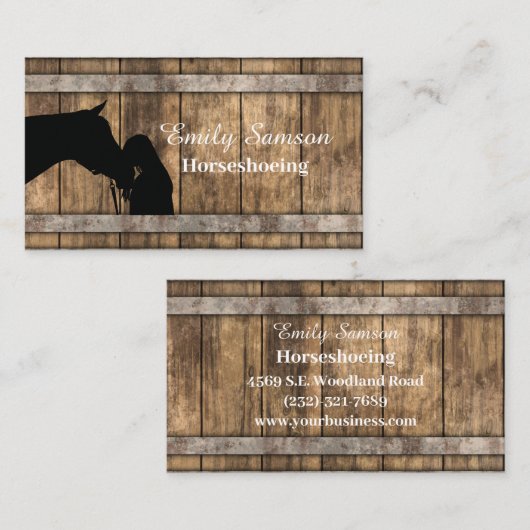 Farrier Service Visitenkarte (Vorne/Hinten)