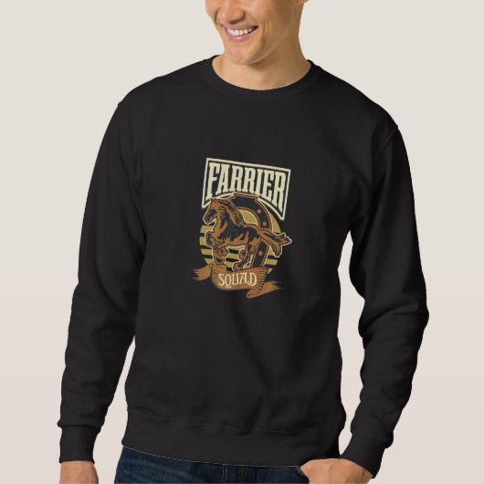 Farrier Squad Shoeing Horses Funny Horse Hoof Sweatshirt (Vorderseite)