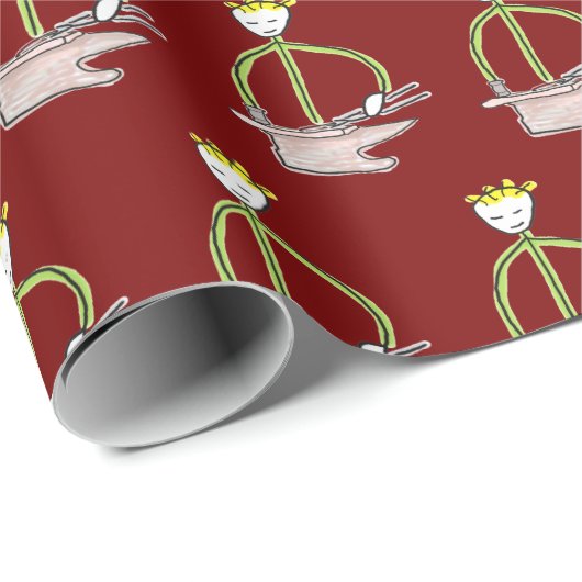 Farrier Stickman Geschenkpapier (Rolleneckpunkt)