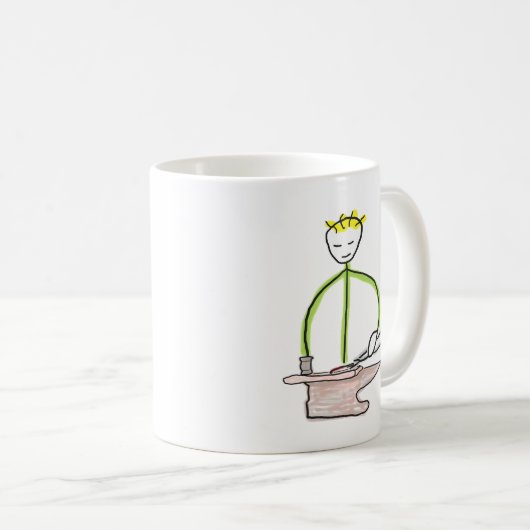 Farrier Stickman Kaffeetasse (VorderseiteRechts)