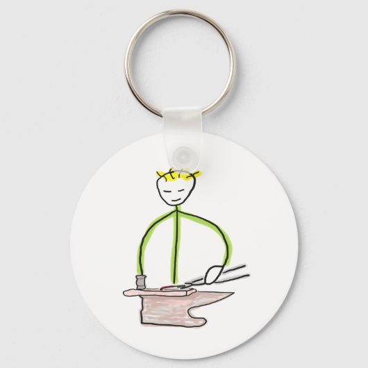 Farrier Stickman Schlüsselanhänger (Vorderseite)