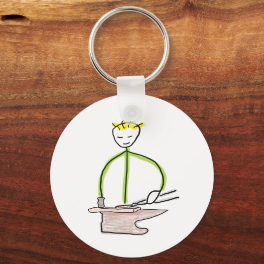 Farrier Stickman Schlüsselanhänger (Rückseite)