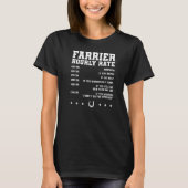Farrier Stundenrate Blacksmith Horseshoe Forge T-Shirt (Vorderseite)