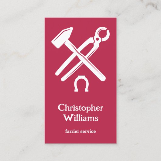 Farrier Visitenkarte (Vorderseite)