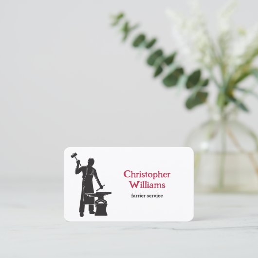 Farrier Visitenkarte (Stehend Vorderseite)