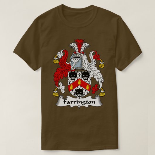 Farrington Coat of Arms Family Crest T-Shirt (Design vorne)