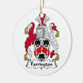 Farrington Familienwappen Keramik Ornament (Links)