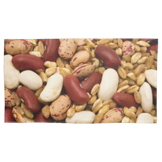 Farro und Bohnen Kissenbezug (Vorderseite-Links)