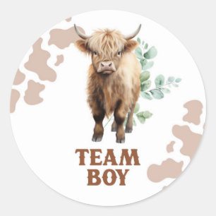 Färse oder Bulle Kuh Team Junge Aufkleber