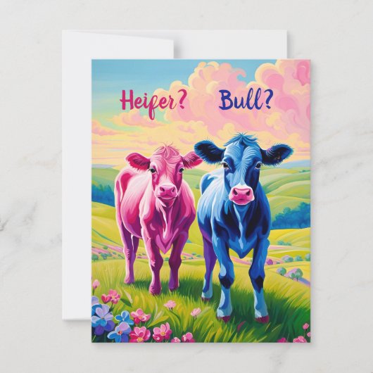 Färse oder Bulle Western-Baby-Party Einladung (Vorderseite)