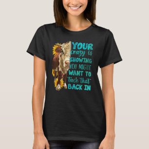 Färse Sonnenblume Wanna Tuck Das Zurück In Western T-Shirt