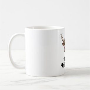Färse Valentine Highland-Kuh Vintage-Design_1 Kaffeetasse