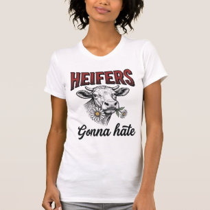 Färsen Werden Hassen Lustiges Kuh Vintage Gravur T T-Shirt