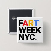 Fart Week NYC™ Knopf Button (Vorne & Hinten)