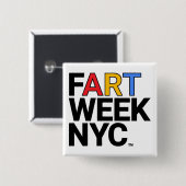 Fart Week NYC™ Knopf Button (Vorne & Hinten)