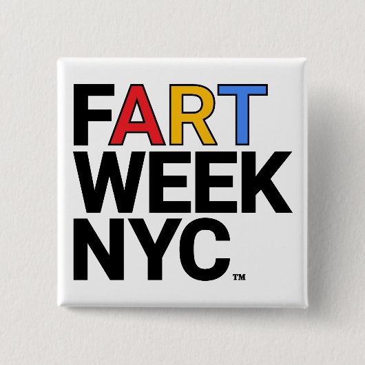 Fart Week NYC™ Knopf Button (Vorderseite)