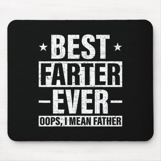 Farter Ever Oops Ich Gemeine Vater Furz Retro Vate Mousepad (Vorne)
