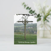 Farthing Downs Signpost, London Postkarte (Stehend Vorderseite)