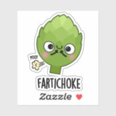 Fartichoke Funny Farting Artichoke Pun Aufkleber (Blatt)