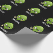 Fartichoke Funny Farting Artichoke Pun Dark BG Geschenkpapier (Ecke)