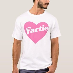 Fartie Pink Heart Funny Pun Joke T-Shirt