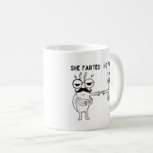 Farting Bug Humor Kaffeetasse (VorderseiteRechts)