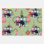 Farting Christmas Snowmen Pattern Geschenkpapier Set (Vorderseite 3)