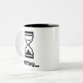 Farting Computerhourglass-T - Shirts für Männer Zweifarbige Tasse (Vorderseite Links)